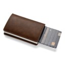 Portafoglio per carte di pagamento con protezione RFID e meccanismo di estrazione 9,5 x 6,5 x 2 cm Alluminio e pelle PU Portafoglio 8