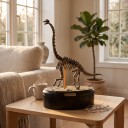 Modèle de squelette de brachiosaure à assembler sur un socle rond Longueur 15 cm Hauteur 21 cm Kit de construction en plastique fossile Décoration 4