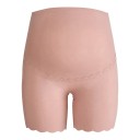 Pantaloni corti premaman senza cuciture da donna come biancheria intima con vita alta sopra la pancia e pizzo con bordo ondulato 12