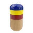 Kendama Pille 11 cm Træ Japansk spil med spids og hat på snor Blå gul rød Træning af koordinering For børn og voksne 1