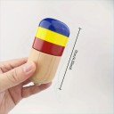 Kendama Pille 11 cm Træ Japansk spil med spids og hat på snor Blå gul rød Træning af koordinering For børn og voksne 2