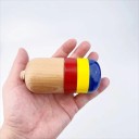 Kendama Pille 11 cm Træ Japansk spil med spids og hat på snor Blå gul rød Træning af koordinering For børn og voksne 7