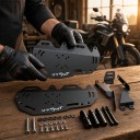 Portapacchi laterali per CFMOTO 450MT 2023–2025 Sinistro e destro 32,8 x 19,5 cm Alluminio Nero Montaggio senza foratura Per borse morbide 2