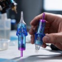 Ace de tatuaj cartridge 20 buc Round Shader 9 ace 0,35 mm 1209RS-M Sterile de unică folosință Mov-Albastru Pentru umbrire și colorare 4