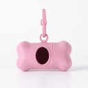 Distributore di sacchetti per escrementi canini a forma di osso con gancio per guinzaglio 3