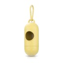 Distributore di sacchetti per escrementi canini a forma di capsula con gancio per guinzaglio Apertura laterale Leggero e compatto 1