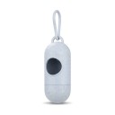 Distributore di sacchetti per escrementi canini a forma di capsula con gancio per guinzaglio Apertura laterale Leggero e compatto 3
