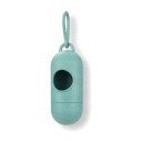 Distributore di sacchetti per escrementi canini a forma di capsula con gancio per guinzaglio Apertura laterale Leggero e compatto 4