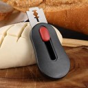 Brot- und Sauerteigschneider mit ausziehbarer Klinge und Magnet 5 Ersatzklingen 7 x 4 cm Kunststoff Schwarz für das Backen zu Hause 2