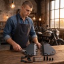 Portapacchi laterali per CFMOTO 450MT 2023–2025 Sinistro e destro 33,3 x 19,2 cm Alluminio Nero Montaggio senza foratura Per borse morbide 5