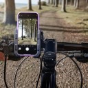 Joyroom telefonholder til cykel og motorcykel med én hånd betjening For telefoner 4,7–7 tommer Styr 15–40 mm PC og ABS Sort og rød 3