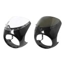 Kapotáž predného svetla na motocykel 7 palcov 16,5–18 cm S veterným štítom Lesklá čierna Univerzálna Cafe Racer Retro Honda 1