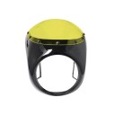 Kapotáž predného svetla na motocykel 7 palcov 16,5–18 cm S veterným štítom Lesklá čierna Univerzálna Cafe Racer Retro Honda 7
