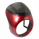Kapotáž predného svetla na motocykel S veterným štítom Otvor 173 mm Výška 340 mm Červená lesklá Cafe Racer Retro Honda 3