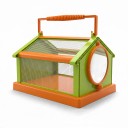 Gabbia portatile per farfalle e insetti con manico 20 x 15 x 13,5 cm Casa pieghevole in plastica con rete Osservazione delle larve 1