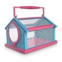 Gabbia portatile per farfalle e insetti con manico 20 x 15 x 13,5 cm Casa pieghevole in plastica con rete Osservazione delle larve 5