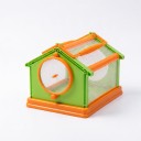 Gabbia portatile per farfalle e insetti con manico 20 x 15 x 13,5 cm Casa pieghevole in plastica con rete Osservazione delle larve 7
