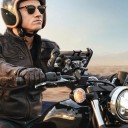 Joyroom Telefonholder til motorcykel og cykel med vibrationsdæmpning Til telefoner 4,7–7 tommer Styr 18–34 mm Sikkerhedslås Aluminium og ABS Sort 2