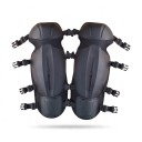 Knieschoner 2 Stk 46 x 21 cm PVC-Schale Schaumstofffüllung Verstellbare elastische Riemen Schwarz Für Rasenmähen Garten und Bau 1