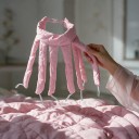 Čelenka s natáčkami bez tepla Chobotnice 50 x 29 cm Měkké pěnové natáčky Kulma bez ohřevu Růžová Na spaní přes noc Pro dlouhé vlasy 4