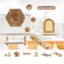 Fensterteile-Set für Katzen mit Saugnäpfen Kapseln Hängematten Leitern und Sisal-Säulen Massivholz Kletterspielplatz am Fenster 3