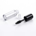 6 Stück leere Mascara-Tuben 0,8 ml Kunststoff nachfüllbare Fläschchen mit Bürste und Dichtungsstopfen Schwarzer Deckel Für Proben und Reisen 3