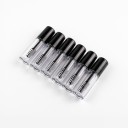 6 Stück leere Mascara-Tuben 0,8 ml Kunststoff nachfüllbare Fläschchen mit Bürste und Dichtungsstopfen Schwarzer Deckel Für Proben und Reisen 4