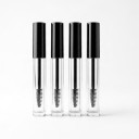6 Stück leere Mascara-Tuben 3 ml Kunststoff nachfüllbare Fläschchen mit Bürste und Dichtungsstopfen Schwarzer Deckel Für Wimpernserum und Reisen 5