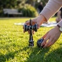 Kendama Krakelované sort med hvidt mønster 18 cm Valnøddetræ Japansk spil med bold på snor Træning af koordination For børn og voksne 2