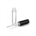 6 Stück leere Tuben für Lipgloss 3 ml Kunststoff nachfüllbare Fläschchen mit Applikator und Dichtungsstopfen Schwarzer Deckel Für Proben und Reisen 3