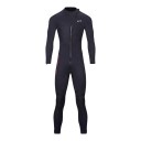 Zwarte heren neopreen duikpak 5 mm volledige neopreen overall met rits aan de voorkant en ritsen op de polsen lang 1