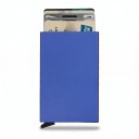Funda metálica deslizante para tarjetas de pago con protección RFID 10,1 x 6,3 x 0,8 cm Para 5 a 6 tarjetas Cartera delgada 8