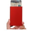 Funda metálica deslizante para tarjetas de pago con protección RFID 10,1 x 6,3 x 0,8 cm Para 5 a 6 tarjetas Cartera delgada 11