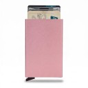 Funda metálica deslizante para tarjetas de pago con protección RFID 10,1 x 6,3 x 0,8 cm Para 5 a 6 tarjetas Cartera delgada 12