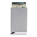 Funda metálica deslizante para tarjetas de pago con protección RFID 10,1 x 6,3 x 0,8 cm Para 5 a 6 tarjetas Cartera delgada 13