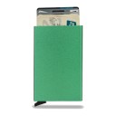 Funda metálica deslizante para tarjetas de pago con protección RFID 10,1 x 6,3 x 0,8 cm Para 5 a 6 tarjetas Cartera delgada 15