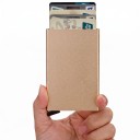 Funda metálica deslizante para tarjetas de pago con protección RFID 10,1 x 6,3 x 0,8 cm Para 5 a 6 tarjetas Cartera delgada 17