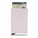 Funda metálica deslizante para tarjetas de pago con protección RFID 10,1 x 6,3 x 0,8 cm Para 5 a 6 tarjetas Cartera delgada 18