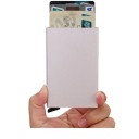 Funda metálica deslizante para tarjetas de pago con protección RFID 10,1 x 6,3 x 0,8 cm Para 5 a 6 tarjetas Cartera delgada 19