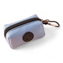 Funda para bolsas de excrementos de perro con cremallera y mosquetón 9,5 x 5 x 4 cm Contenedor textil con abertura de salida Para correa 1