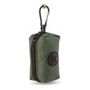 Funda para bolsas de excrementos de perro con cremallera y mosquetón 9,5 x 5 x 4 cm Contenedor textil con abertura de salida Para correa 3