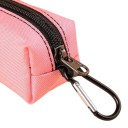 Funda para bolsas de excrementos de perro con cremallera y mosquetón 9,5 x 5 x 4 cm Contenedor textil con abertura de salida Para correa 6