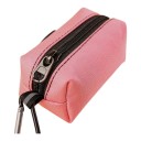 Funda para bolsas de excrementos de perro con cremallera y mosquetón 9,5 x 5 x 4 cm Contenedor textil con abertura de salida Para correa 7