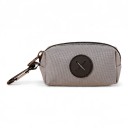Funda para bolsas de excrementos de perro con cremallera y mosquetón 9,5 x 5 x 4 cm Contenedor textil con abertura de salida Para correa 13