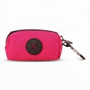 Funda para bolsas de excrementos de perro con cremallera y mosquetón 9,5 x 5 x 4 cm Contenedor textil con abertura de salida Para correa 14