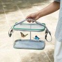 Foldbar gennemsigtig kasse til sommerfugle og insekter 26 x 19 x 19 cm Netlåg med lynlås Håndtag og skulderrem Til opdræt af larver og observation 7