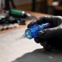 Tattoo nåle cartridge 20 stk Round Liner 11 spidser 0,3 mm 1011RL-X Engangs steril Blålilla Til kraftige konturlinjer 4