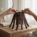 Čelenka s natáčkami bez tepla Chobotnice 50 x 29 cm Měkké pěnové natáčky Kulma bez ohřevu Hnědá Na spaní přes noc Pro dlouhé vlasy 3