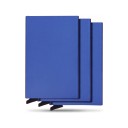 Juego de 3 estuches metálicos retráctiles para tarjetas con protección RFID 10,1 x 6,3 x 0,8 cm Para 5 a 6 tarjetas Cartera delgada 4