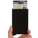 Juego de 3 estuches metálicos retráctiles para tarjetas con protección RFID 10,1 x 6,3 x 0,8 cm Para 5 a 6 tarjetas Cartera delgada 14